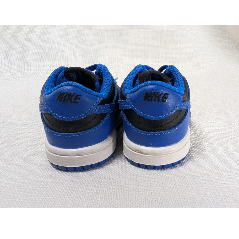 Nike Dunk Low TD Sz 4C Hyper Cobalt‎ Black White Toddler Sneakers CW1589-001